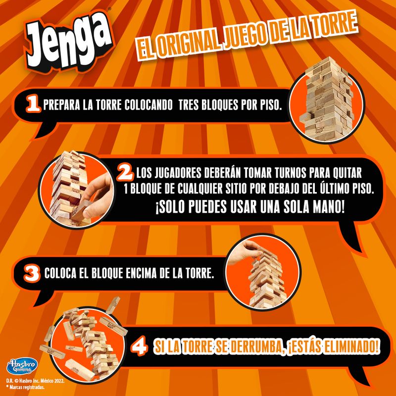 Tipos de jenga online hasbro