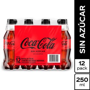 Gaseosa Coca Cola Zero x12und x250ml c-u