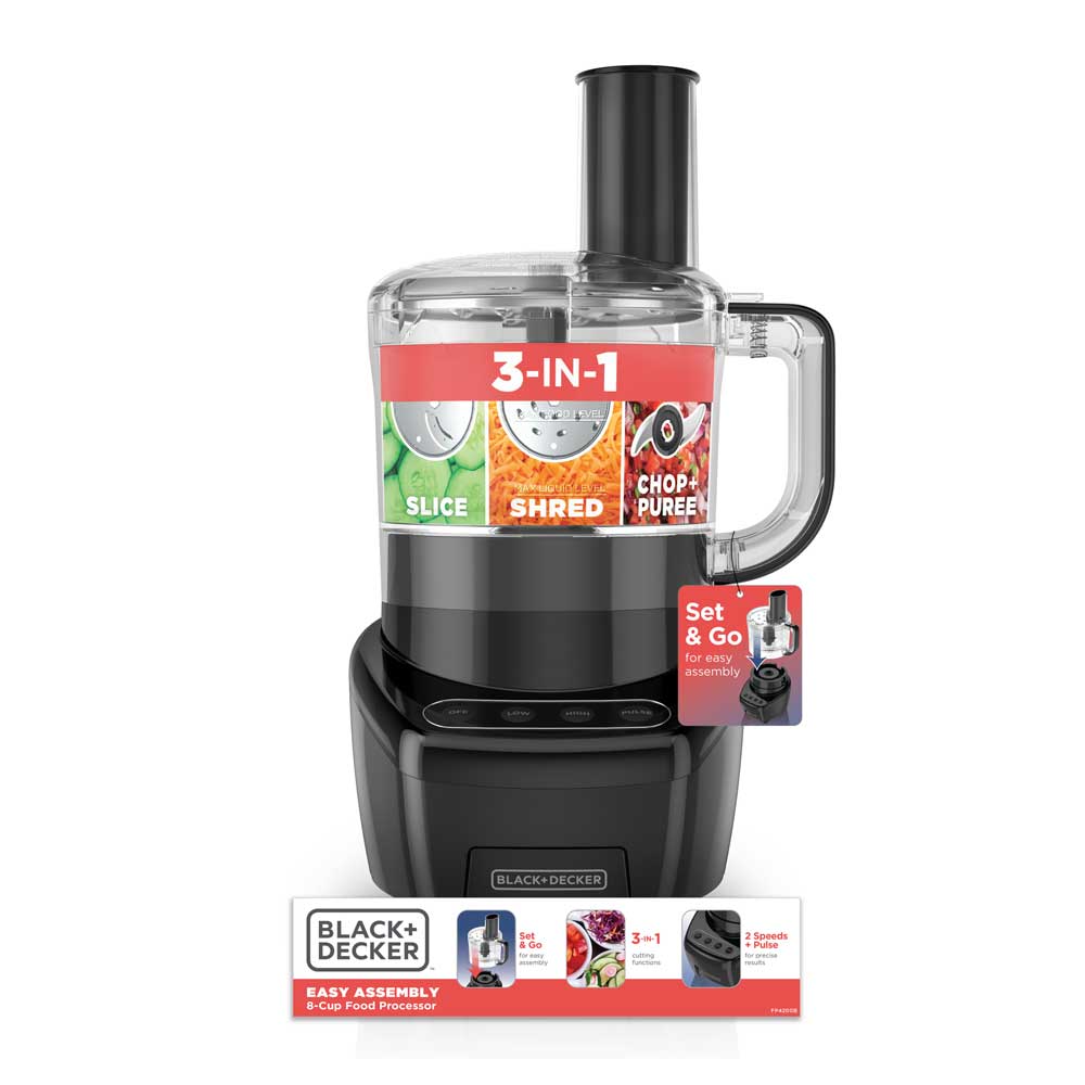 Procesador de Alimentos Black + Decker, Mezcla, Pica, Rebana y Ralla,  FP4200B-LA