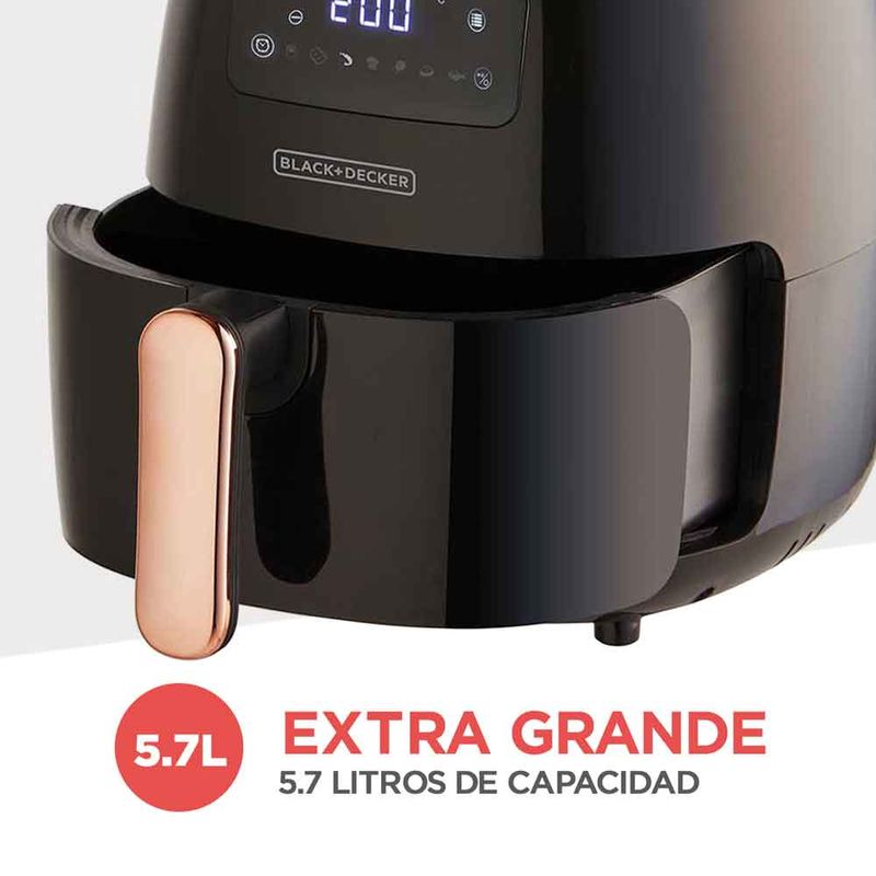 Freidora De Aire Black+Decker Extragrande 5.7L Negra | Metro