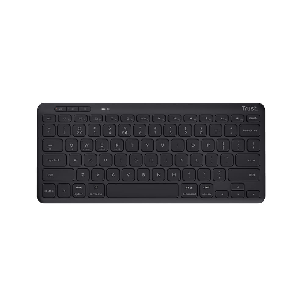 Teclado Trust Lyra Inalámbrico-Bluetooth Negro