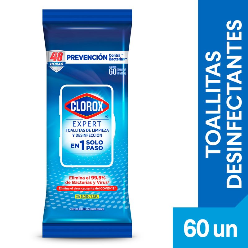 Toallas desinfectantes Clorox expert flowpack fresco x15unds - Tiendas Metro