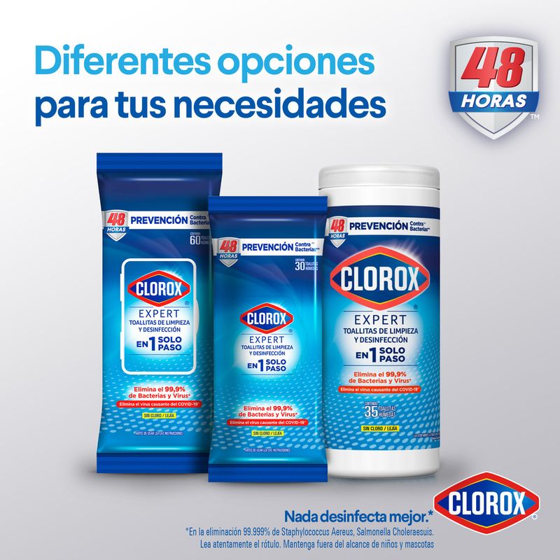 Toallas desinfectantes Clorox expert flowpack fresco x15unds - Tiendas Metro