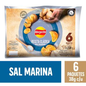 Papas fritas Margarita Receta Clásica sal marina x6und x228g