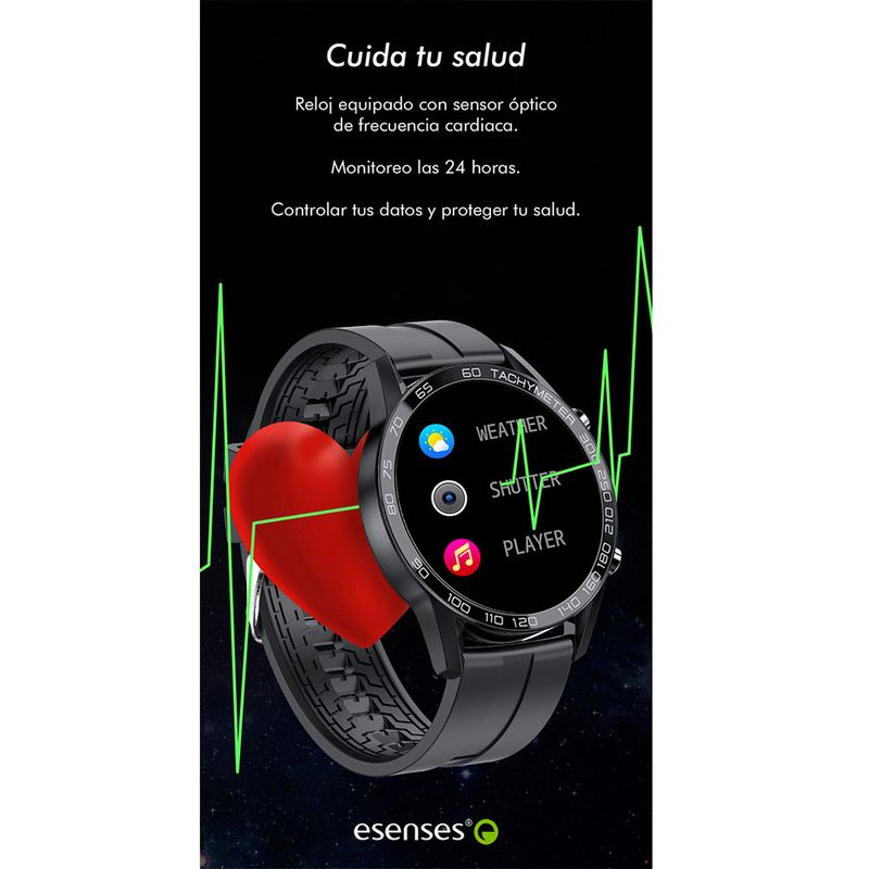Reloj inteligente Esenses SW 10 Negro Tiendas Jumbo