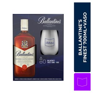 Whisky  Ballantines x700 ml + vaso