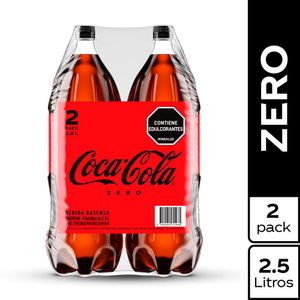 Gaseosa Coca Cola Zero x2und x2.5L c-u