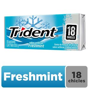 Chicle Trident Freshmint sin azúcar x18 chicles