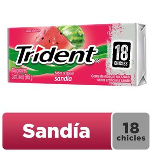 Chicle Trident Sandia sin azúcar x18 chicles