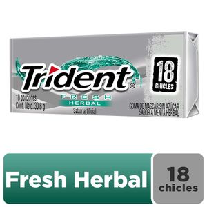 Chicle Trident Fresh Herbal sin azúcar x18 chicles