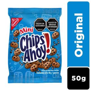 Galletas Chips ahoy minis con chispas sabor a chocolate x50g