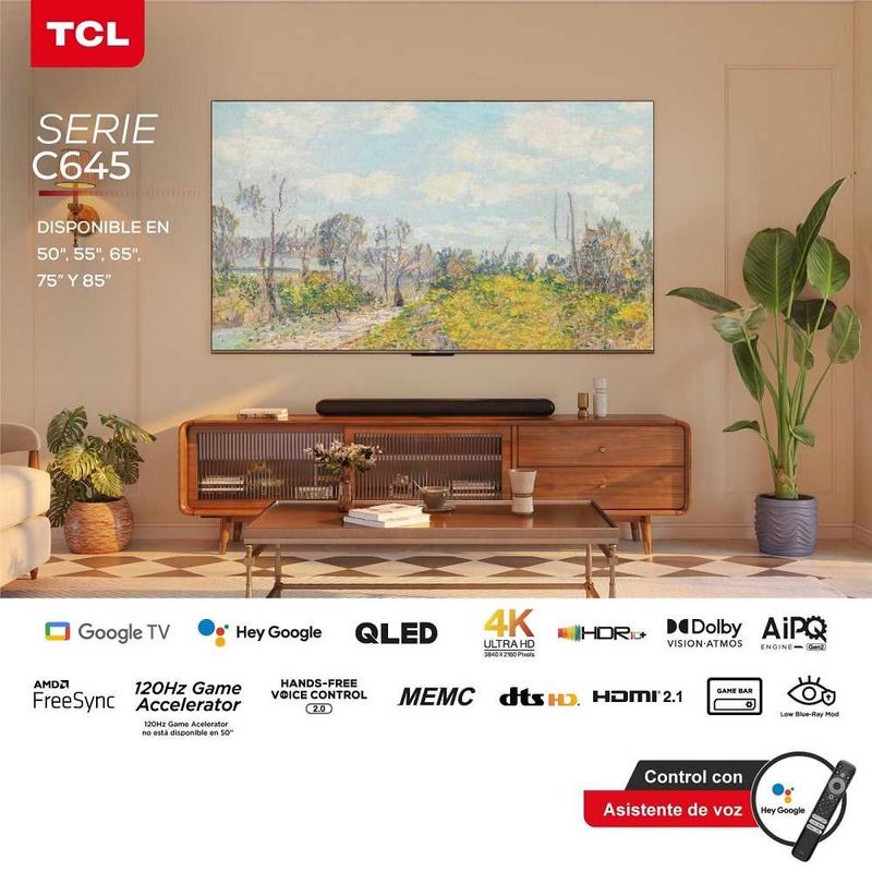 Televisor TCL QLED 65 UHD 4K Smart Tv 65C645
