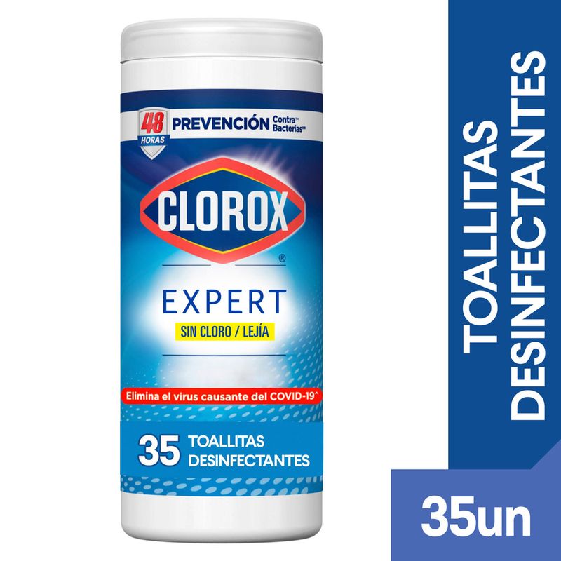 Toallitas Desinfectantes Clorox Expert Fresco Canister 35 un - Olímpica