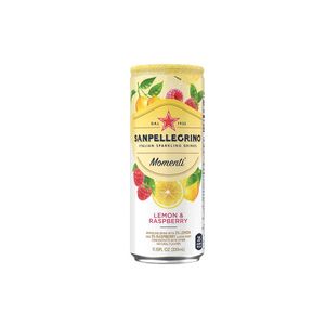 Bebida carbonatada San Pellegrino limón & frambuesa lata x330ml