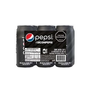 Gaseosa Pepsi Cero lata x6und x269ml c-u