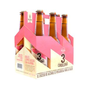 Cerveza 3 Cordilleras rosada botella x6und x330ml c-u