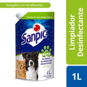 Eliminador de Olores Sanpic para Mascotas Multisuperficies x1L