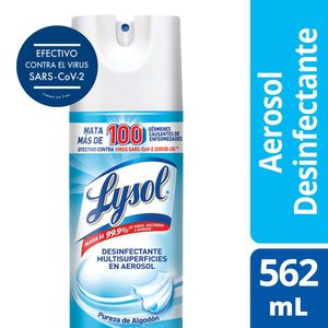 Desinfectante en Aerosol Lysol Pureza de Algodón x562ml