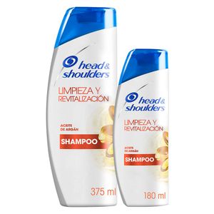 Shampoo Control Caspa Head & Shoulders Limpieza y Revitalización Aceite de Argán x1Kit