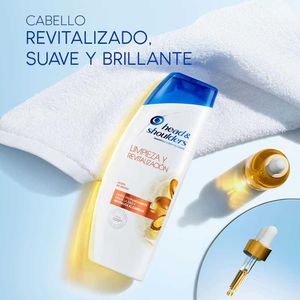Shampoo Control Caspa Head & Shoulders Limpieza y Revitalización Aceite de Argán x1Kit