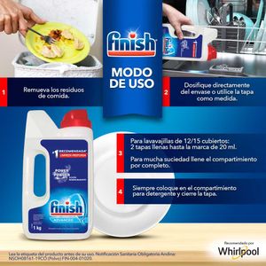 Detergente lavavajillas Finish polvo regular x1kg