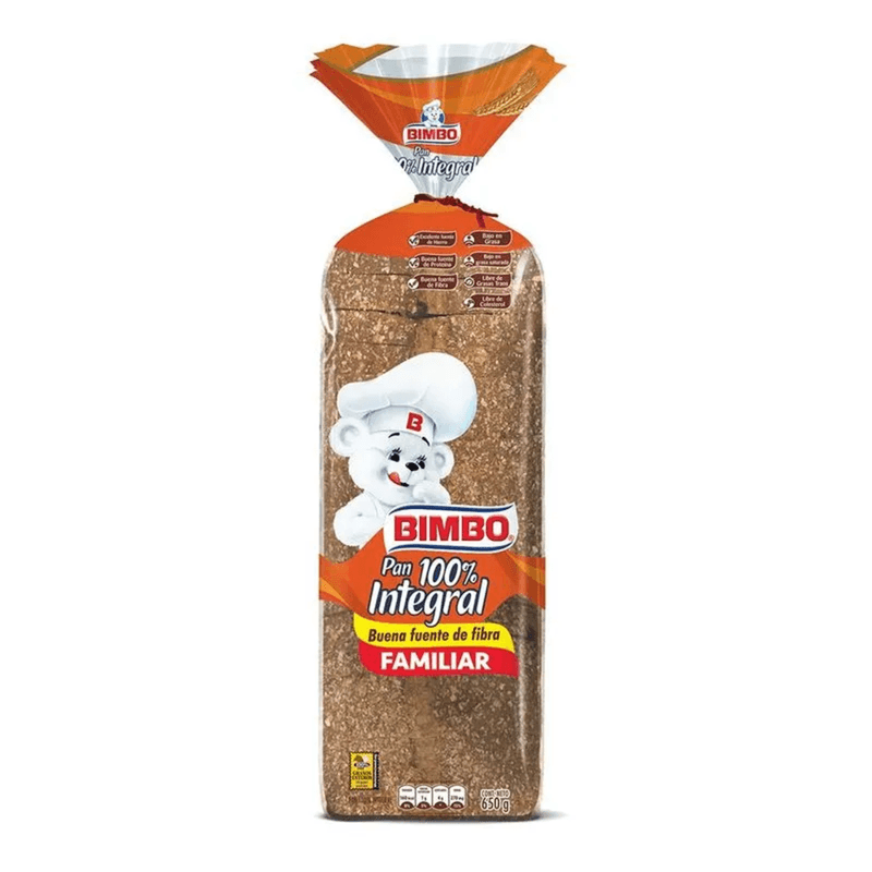 Pan 100% Integral Bimbo X650gr | Tiendas Jumbo