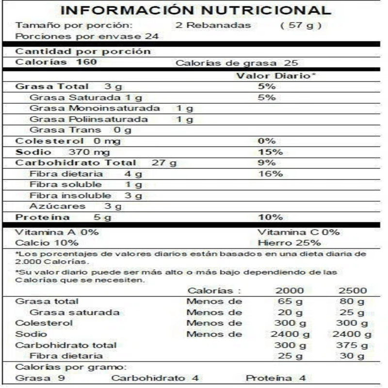 Bimbo Pan Integral 2 Unidades 650 g, Panes y tortillas, Pricesmart, Barranquilla