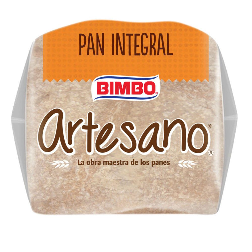 Pan Bimbo Integral Artesano Paquete de 560 Gr