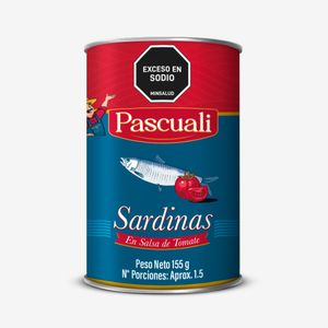 Sardinas Pascuali en salsa de tomate x155g