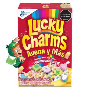 Cereal Lucky Charms avena, maíz y arroz con malvaviscos x290g