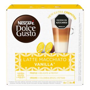 Cápsulas Nescafé Dolce Gusto latte macchiato vainilla 16 cápsulas x188g
