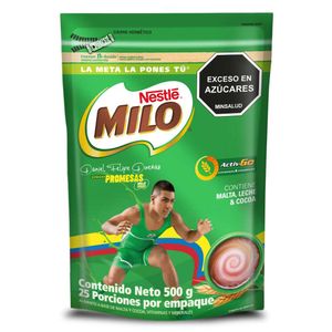 Alimento Milo en polvo bolsa x500g