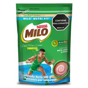 Alimento Milo en polvo bajo en azúcar bolsa x500g