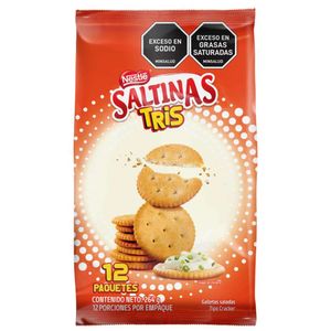 Galletas salada tipo cracker Saltinas Tris x 12 Paq x264g