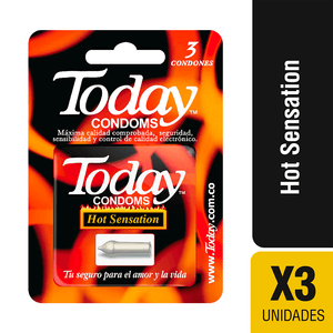 Condones Today Hot Sensation x3