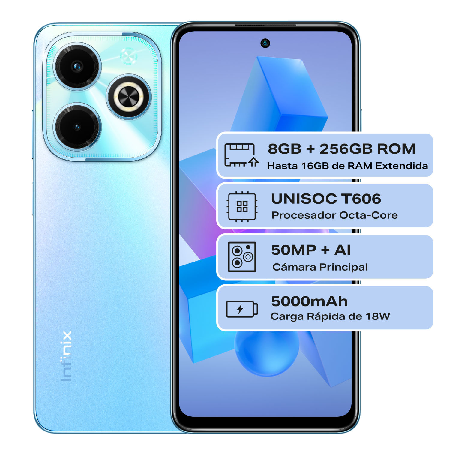Celular Infinix Hot 40i 6.56"" 256GB Azul