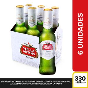 Cerveza Stella Artois botella x6und x330ml c-u