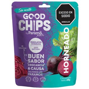 Pasabocas Good Chips remolacha sin aceite x28g