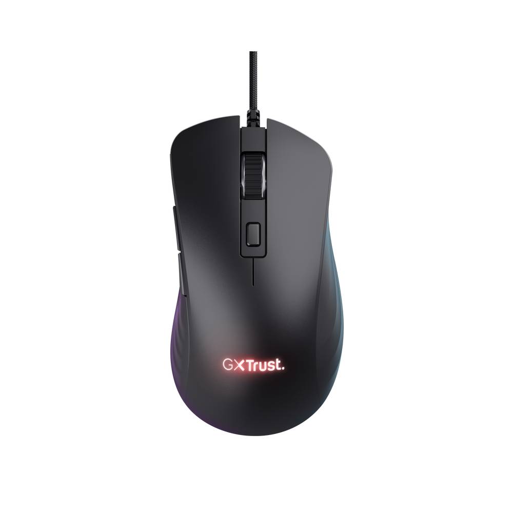 Mouse Trust GXT 924 YBAR+ Negro Gamer Alámbrico 25K dpi