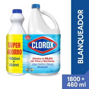 Blanqueador Clorox Original x1.8L + 460ml