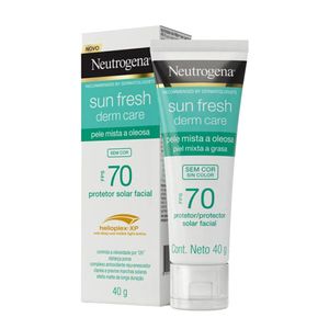 Protector Solar Facial Neutrogena Sun Fresh Derm Care sin Color Fps 70 40g