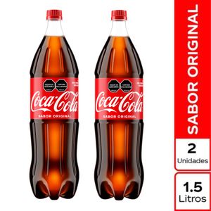 Gaseosa Coca Cola original x2und x1.5L c/u