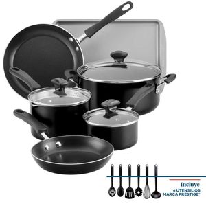 Batería Cocina Antiadherente 15 Piezas DiamondMax Negro Farberware