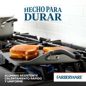 Plancha para Asar 28cm Antiadherente DiamondMax Gris Farberware