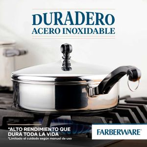 Sartén con Tapa 24cm Acero Inoxidable Farberware