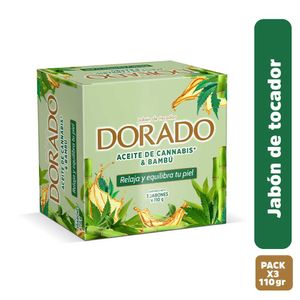 Jabón Dorado tocador cannabis bambú x3undx110g