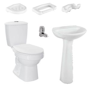 Combo sanitario con pedestal Laguna 4.8L blanco Corona