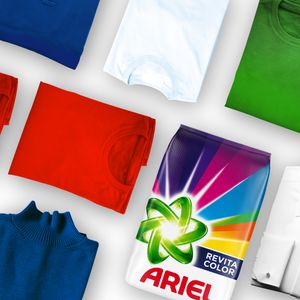 Detergente en Polvo Ariel Revitacolor para Ropa Blanca y de Color 2kg