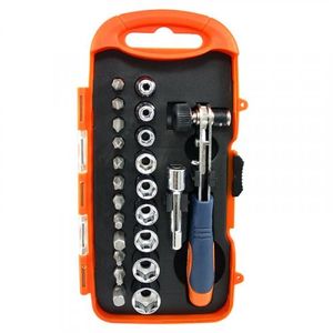 Destornillador Ratchet 24 Torx, estrella, pala, copas 5/32-1/2 Discover