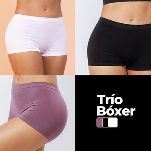 Trio Bóxer Cachet para Mujer Uva 1S5984